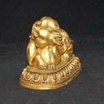 Antiker auf Lotossockel liegender Elefant Qing Dy